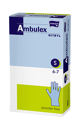 Ambulex NITRYL kék gumikesztyű