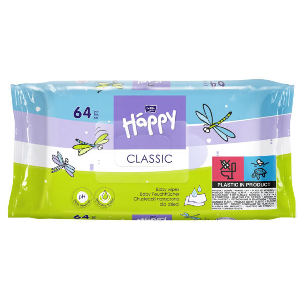 BELLA Baby Happy  nedves törlőkendő E vitamin Classic