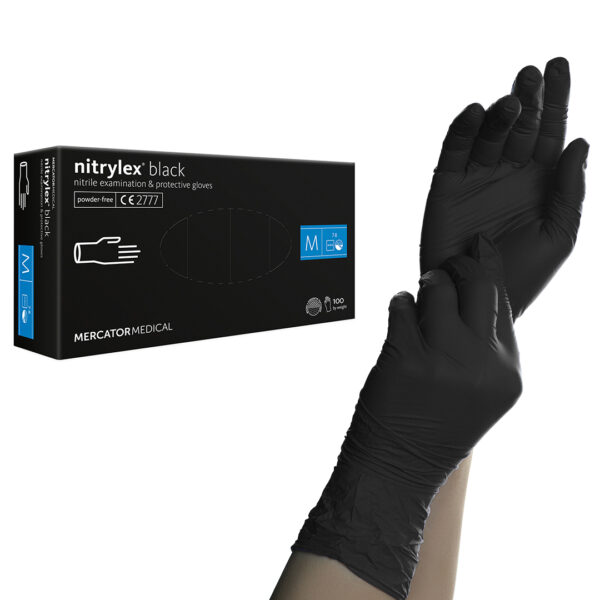 Nitrylex Black nitril gumikesztyű fekete M