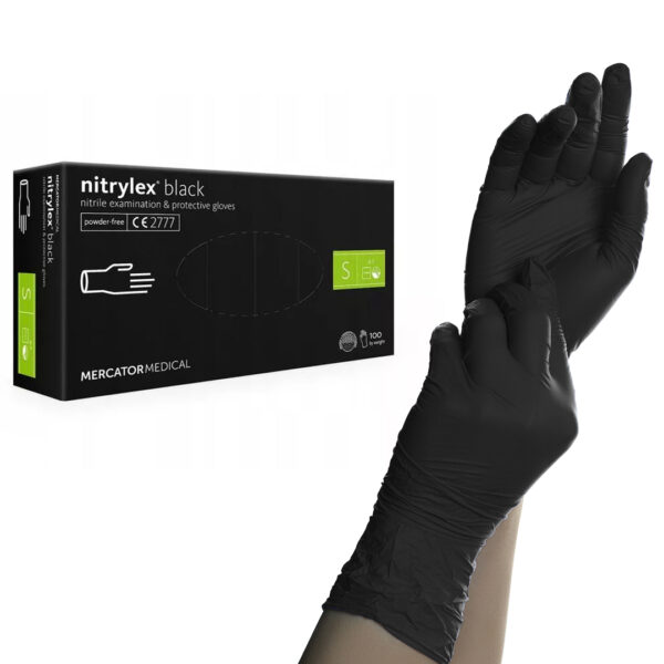 Nitrylex Black nitril gumikesztyű fekete S