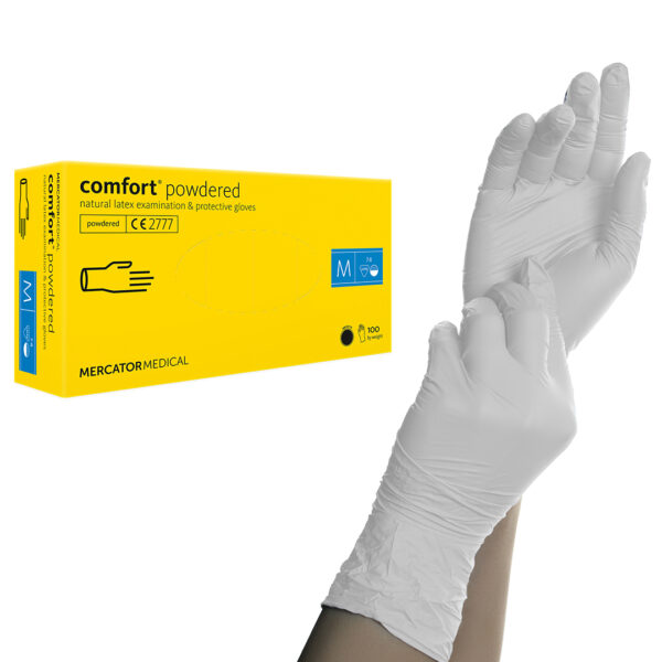 Comfort Latex gumikesztyű fehér M