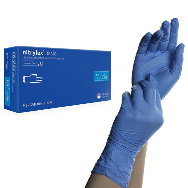 Nitrylex Basic nitril gumikesztyű kék M