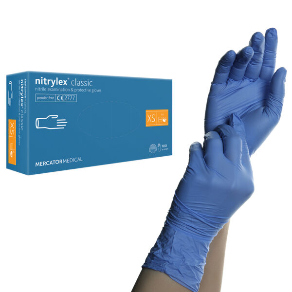 Nitrylex Classic nitril gumikesztyű kék XS