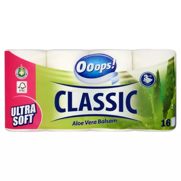 Ooops! Aloe toalettpapír 16 tekercs