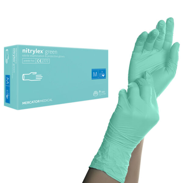 Nitrylex green nitril gumikesztyű Zöld M