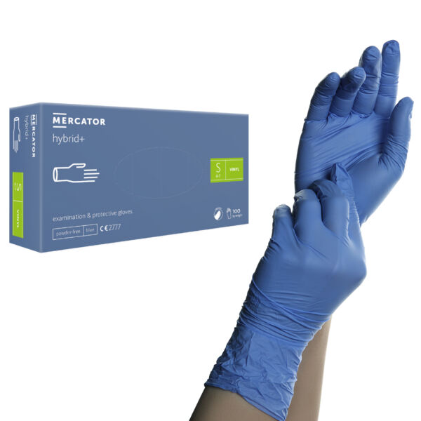 Mercator Hybrid+ Vitril gumikesztyű kék S