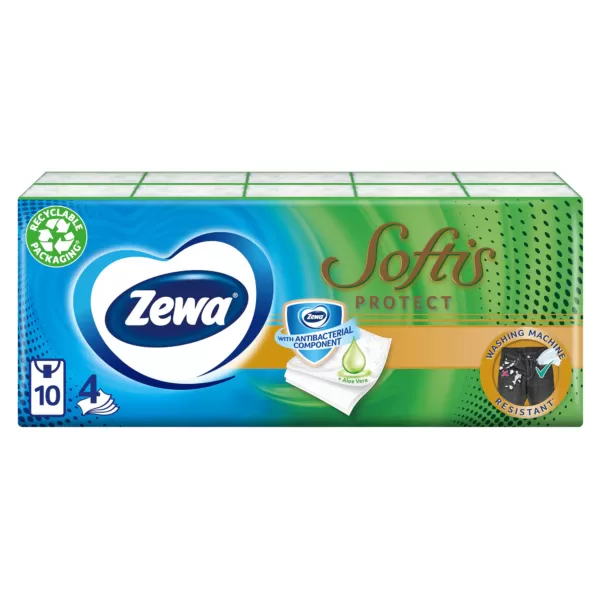 Zewa Softis Protect papírzsebkendő 10 X 9db/csomag