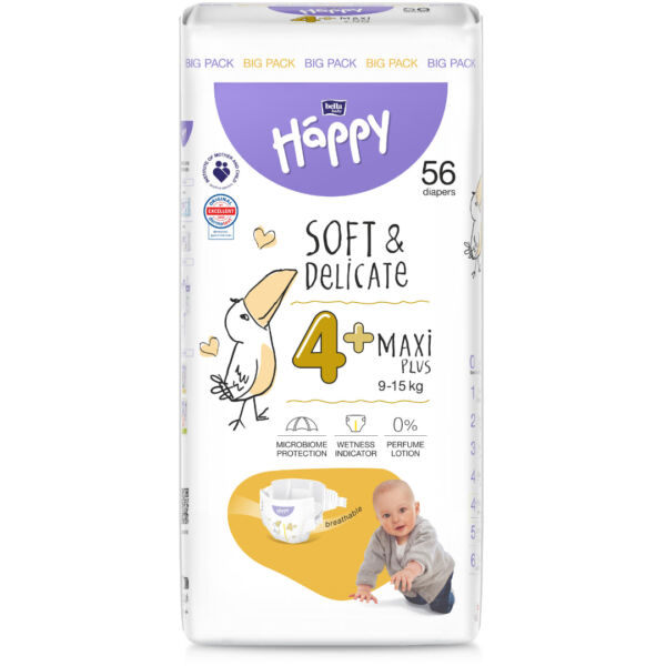 BELLA Baby Happy SOFT & DELICATE Maxi Plus 4+(9-15Kg)
