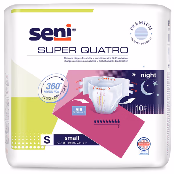 Seni Super Quatro S éjszakai pelenka 10 db