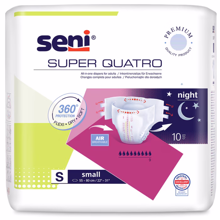 Seni Super Quatro S éjszakai pelenka 10 db