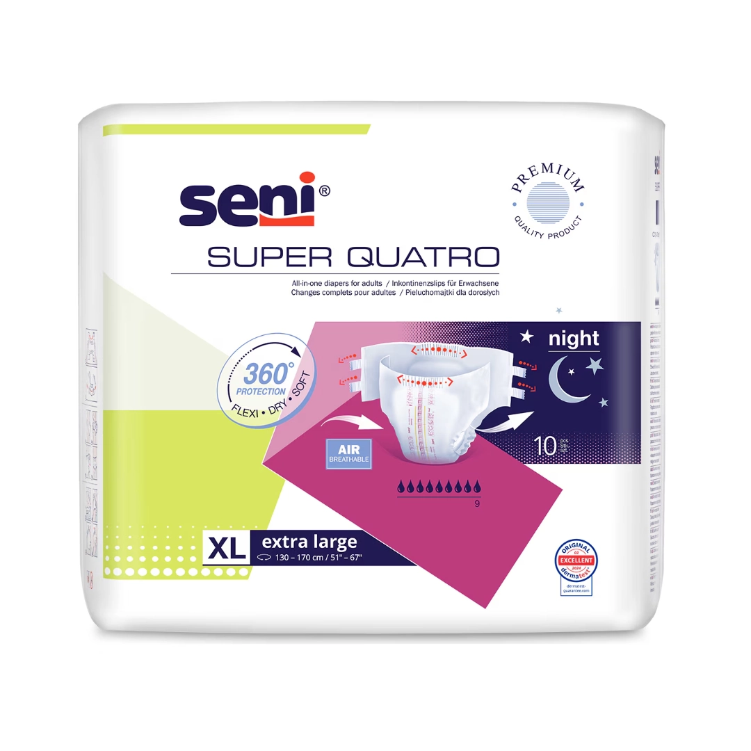 Seni Super Quatro XL éjszakai pelenka 10 db