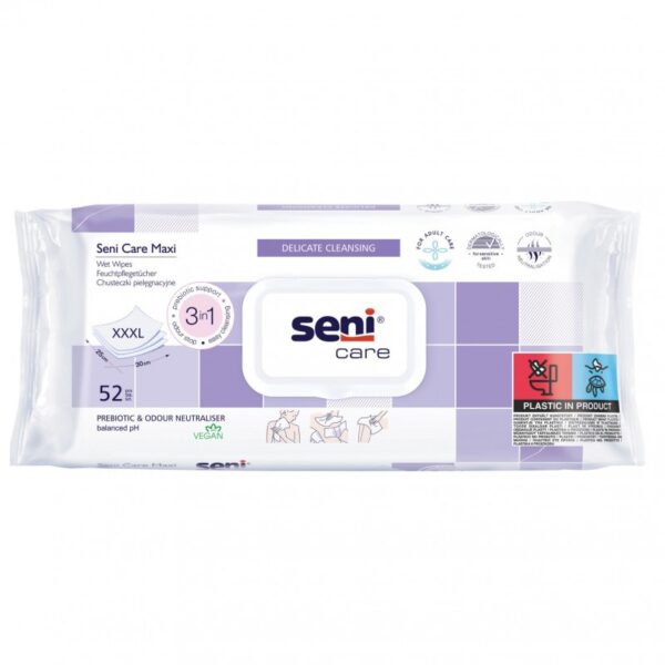 Seni Care Maxi Extra Nagy nedves törlőkendő 52 db
