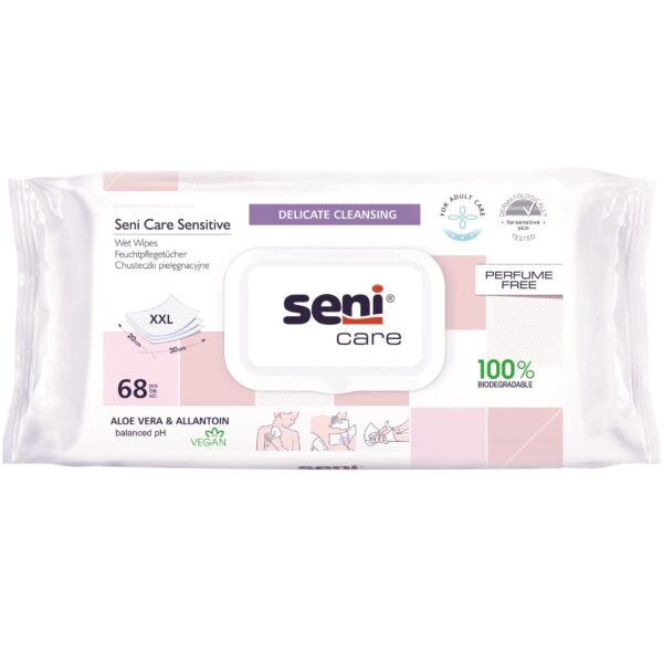 Seni care sensitive nedves törlőkendő 68 db